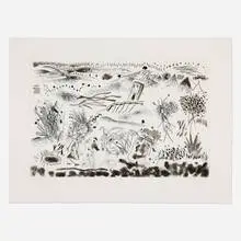 David Sharpe, Landscape, lithograph on Somerset