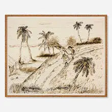 David Sharpe, Untitled, 1987, ink on Strathmore in artist's frame