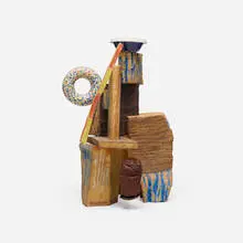Robert Hudson, Untitled, 2003, glazed porcelain, tin can