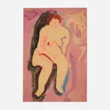Earl Kerkam, Nude, 1951-53, watercolor and crayon on paper