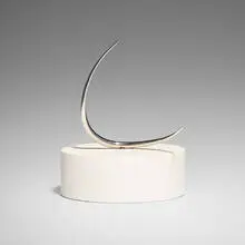 José de Rivera, Untitled Construction, c. 1950, stainless steel, painted wood