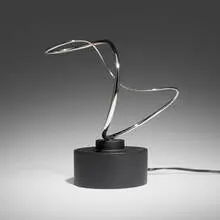 José de Rivera, Construction 2-6-77 (Kinetic Sculpture), 1978, stainless steel, painted wood