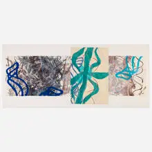 Steven Sorman, At Least, 1988, lithograph and collage on paper