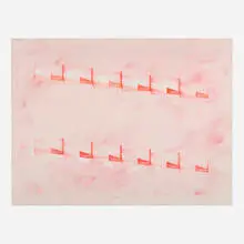 Doug Wheeler, Frozen Wedge, 1985, pastel, watercolor and ink on paper