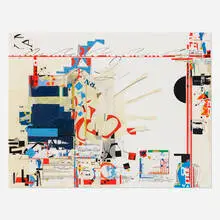 Untitled by Sam Middleton, 1995, mixed media on paper, sold Jul 2024