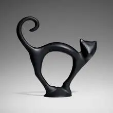 Katze (Cat) by Katharina Fritsch, 1981-89, plastic, sold Jul 2024
