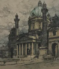 Luigi Kasimir, St, VIENNA and KARLSKIRCHE: TWO WORKS, each signed in pencil lower margin
