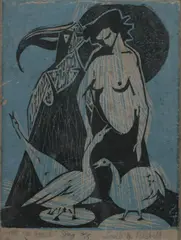 Untitled by Lowell Nesbitt, WOMEN AND GEESE, signed and numbered 9/15 in pencil lower margin, sold May 2012