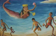 Wilson Bigand, Mermaid'S Siren Song, Oil on board