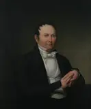Portrait of Gentleman with Bow Tie by American School, PORTRAIT OF GENTLEMAN WITH BOW TIE, oil on panel, sold May 2012