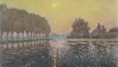 Alphonse Caron, Reflection Over the Water, Oil on canvas