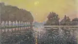 Alphonse Caron, Reflection Over the Water, Oil on canvas