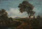 Landscape with Stone Bridge by Continental School, Oil on canvas, offered May 2012