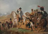 Horace Vernet, Napoleon Observing Battle, Oil on panel
