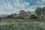 Andre Masset, View of Mont Sur Marchienne, Oil on canvas