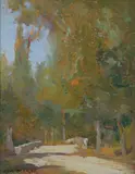 Paul de Frick, Summer Landscape, Oil on board