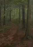 Belgian School, Wooded Landscape, Oil on board
