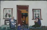 Marie Howet, Outside the Cottage, Gouache