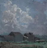 Clemence Cardine Lacroix, Storm Clouds, Oil on canvas
