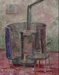 Maria Philpot, Potbelly Stove, Oil on canvas