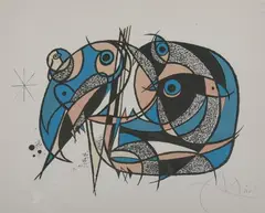 Untitled by Joan Miró, Color lithograph, sold May 2012