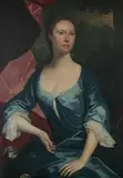 Continental School, Portrait of Lady in Blue, PORTRAIT OF LADY IN BLUE, oil on canvas