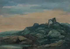 Fisherman on Rocky Shore by Eugene Higgins, Watercolor, offered May 2012