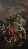 Northern Italian School, Mythological Scene, NY Oil on canvas, lined and restretched on expansion bolt stretcher