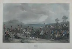 Francis Grant, The Meet At Melton, Hand-colored engraving, by W