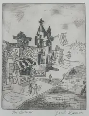 Jacob Kainen, The Avenue, Etching