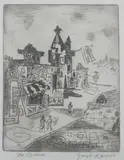 Jacob Kainen, The Avenue, Etching