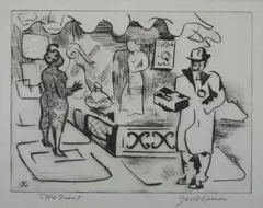 Jacob Kainen, Store Front, Etching