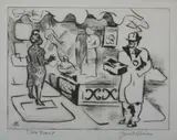Jacob Kainen, Store Front, Etching