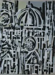 Duomo by John Ross, DUOMO, signed, titled, dated '59 and noted "proof" in pencil lower margin.Color relief print, offered Jun 2012