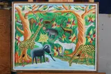 J. St. Fleur, The Watering Hole, Oil on board