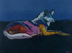 Wolf by John Nieto, Color serigraph, offered Jun 2012