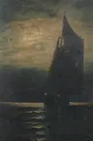 Ship in Moon Light by Continental School, Oil on canvas, sold Jun 2012