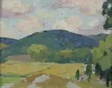 Arthur James Beaumont, Clouds Over Mountain, CLOUDS OVER MOUNTAIN, oil on board
