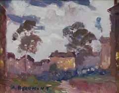 Arthur James Beaumont, Country House, Oil on board