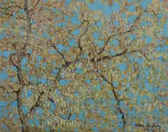 Spring Blossoms by Viktor Dejeney, Oil on canvas., offered Jun 2012