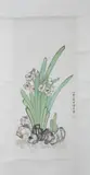 Bai Xue Shi, Untitled, DAFFODIL, ink and color on paper scroll, signed and sealed