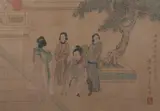Guo Yu, Court Scene, COURT SCENE, ink and color on silk
