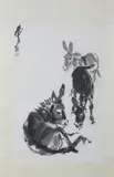 Huang Zhou, Untitled, MULE, ink on paper scroll, signed and sealed