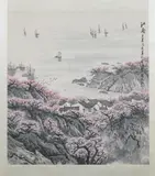 Untitled by Song Wen Zhi, RIVERSCAPE, ink and color on paper scroll, signed and sealed, sold Jun 2012