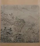 Wu Li, Untitled, LANDSCAPE, ink and color on paper scroll, signed and sealed