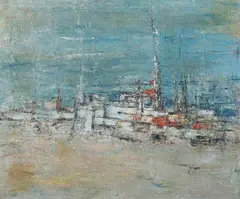 Delilah Pierce, Fishing Boat, FISHING BOAT, oil on canvas