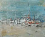Delilah Pierce, Fishing Boat, FISHING BOAT, oil on canvas