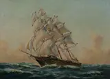 George H. Wheatley, With a Fair Wind, Oil on board.