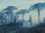 Harold Hilton, Florida Landscape, Watercolor