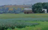 Jarvis Wilcox, THE BARN, artist identified and titled on label verso, Oil on board